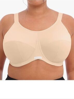 Elomi‎ NWT Energise Sports Bra High Impact Underwire Nude Rare Size 34M  #8041